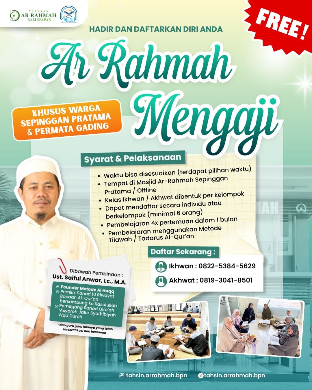 Poster program Arrahmah Mengaji